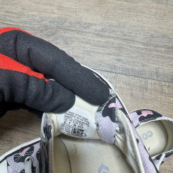 Converse Lift Purple Leopard Canvas Platform Sneakers Women's Size 8 - Picture 5 of 7